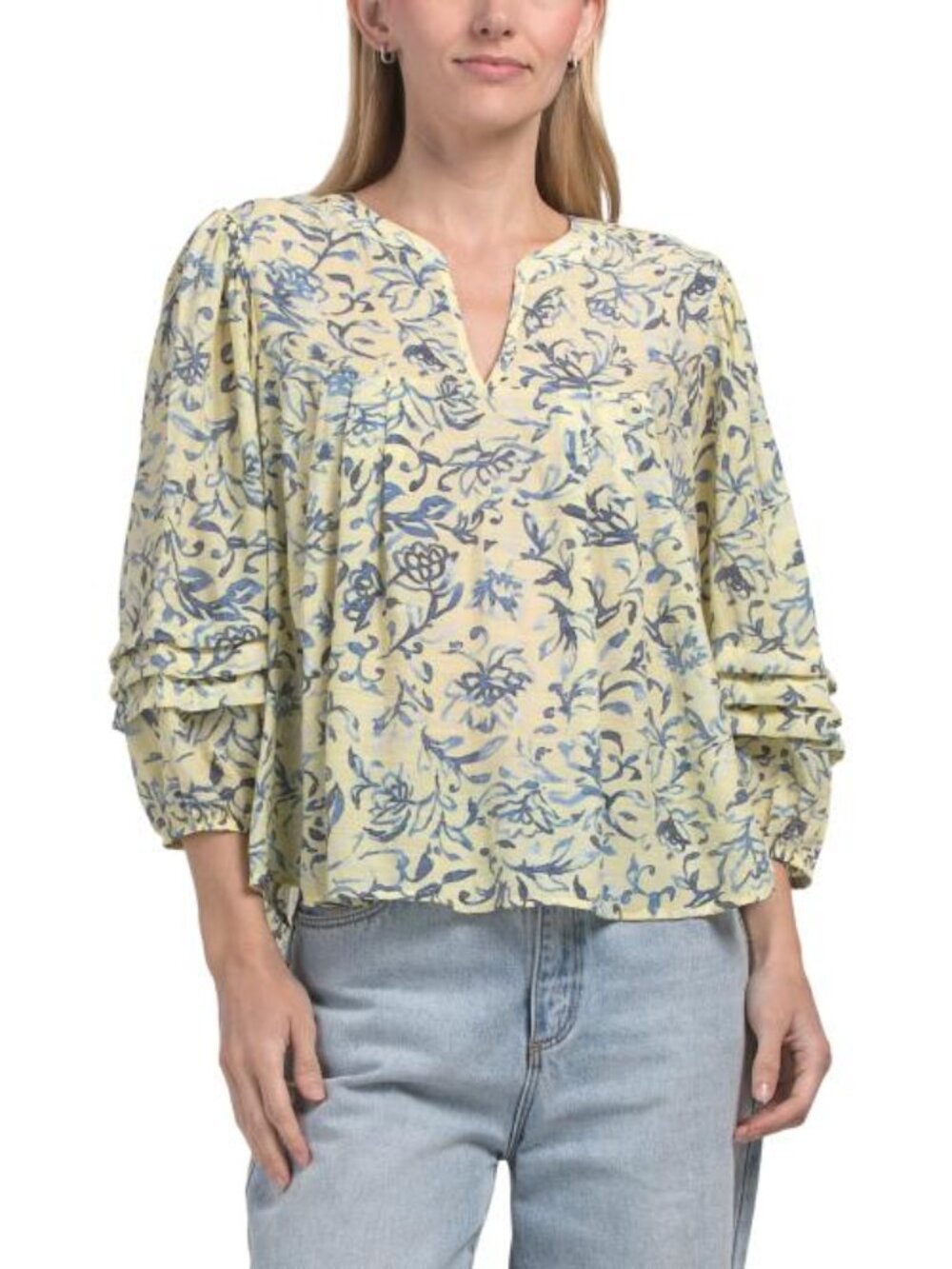 ZAC & RACHEL Petite Printed Slub Top